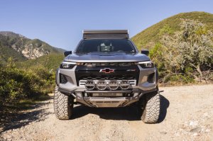Chevrolet Colorado ZR2 Front Bumper - DV8 Offroad - Tube with Skid Plates - Micro-Texture Black with Gray Accents - `23-`26 Chevrolet Colorado ZR2 Front Bumper - DV8 Offroad - Tube with Skid Plates - Micro-Texture Black with Gray Accents - `23-`26